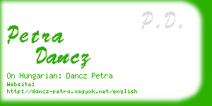 petra dancz business card